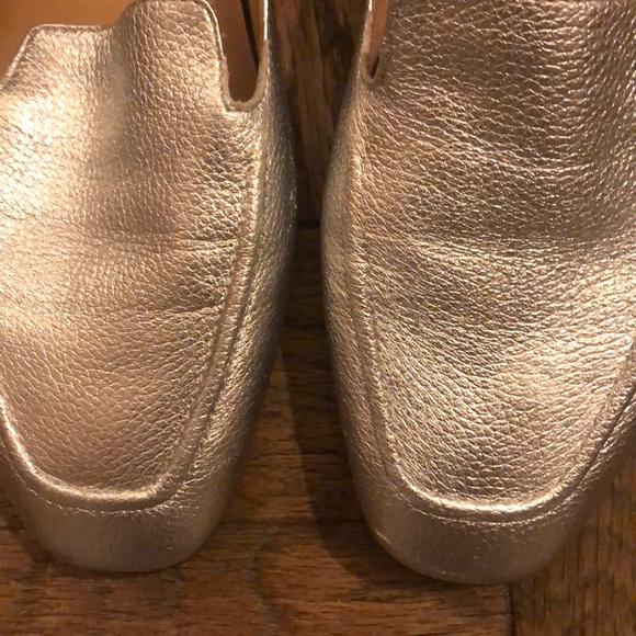 FRANCO SATRO SHOE SLIVER LEATHER FLATS SIZE 10 - Picture 3 of 8